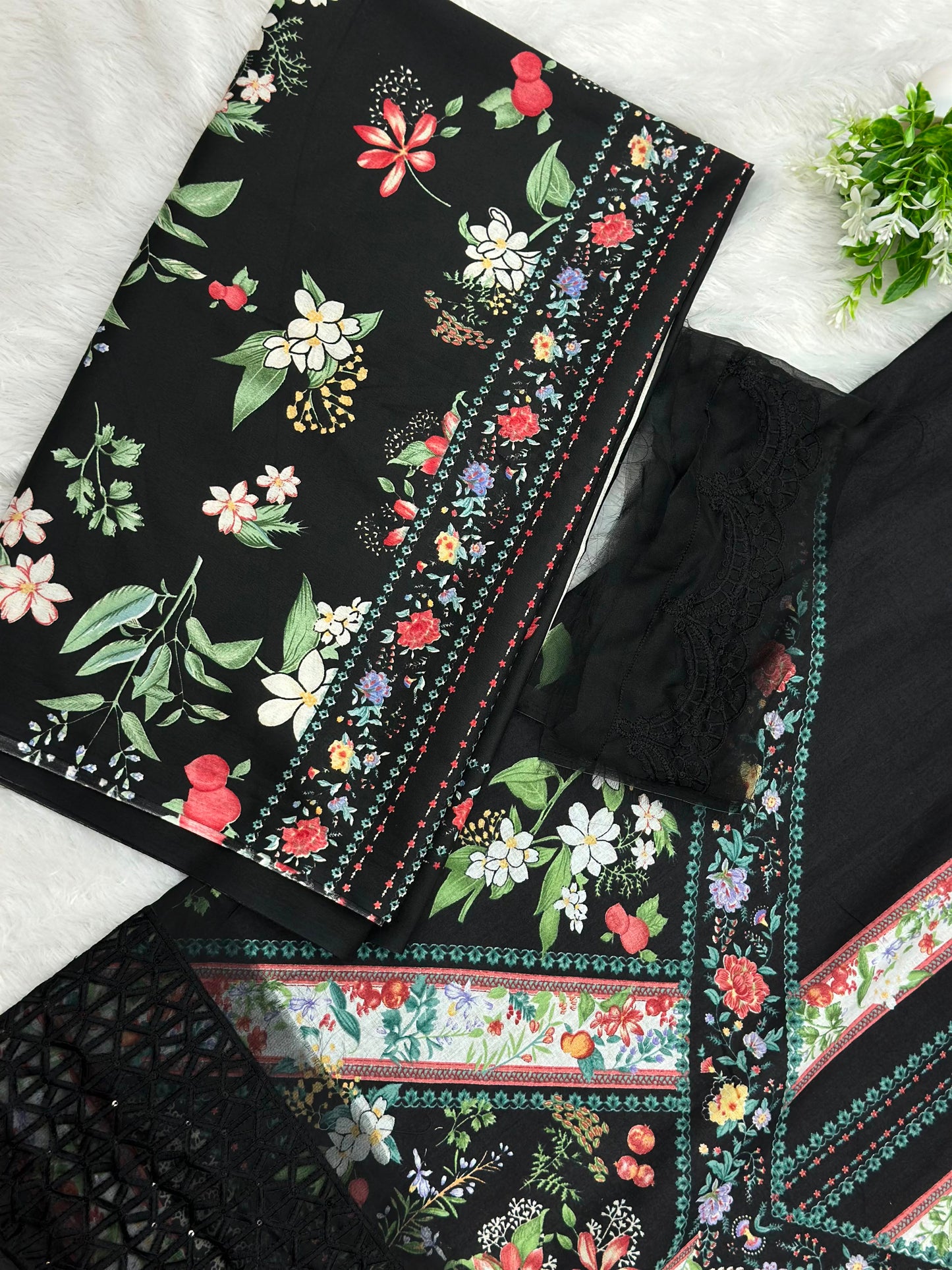 987 Unstitched Casual Lawn Suit
