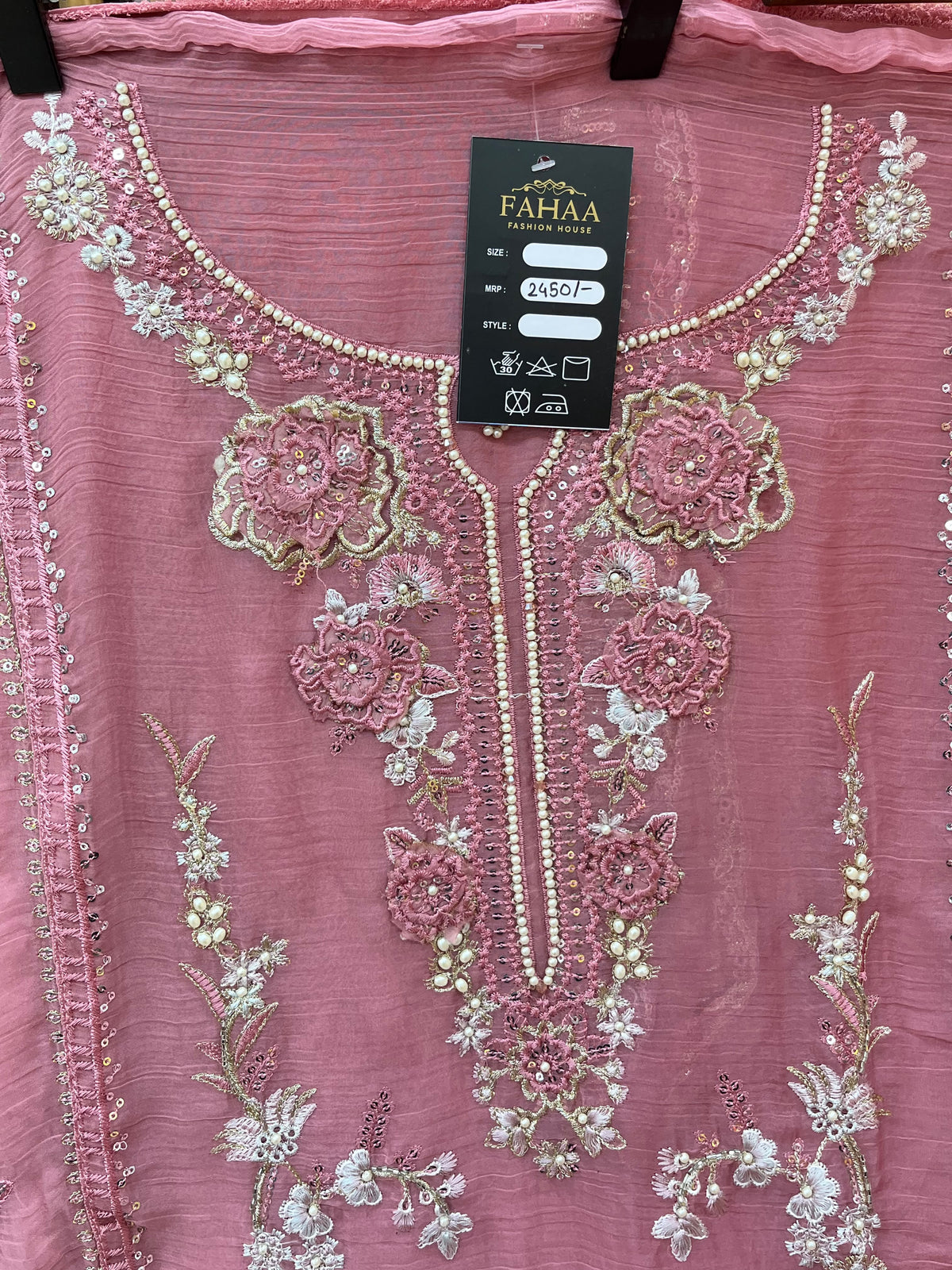 1446 Pakistani Unstitched Partywear - Dusty Muave