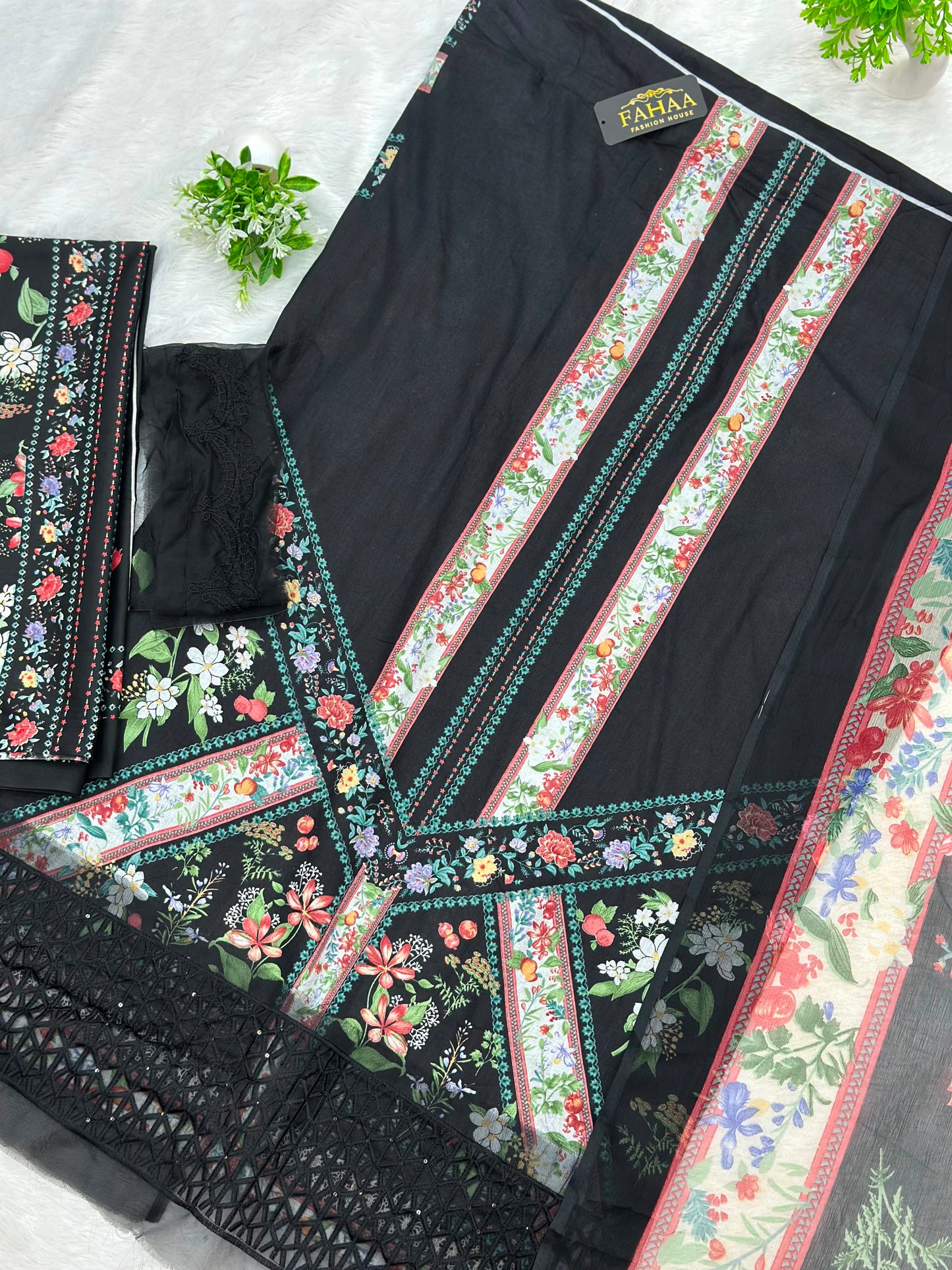 987 Unstitched Casual Lawn Suit