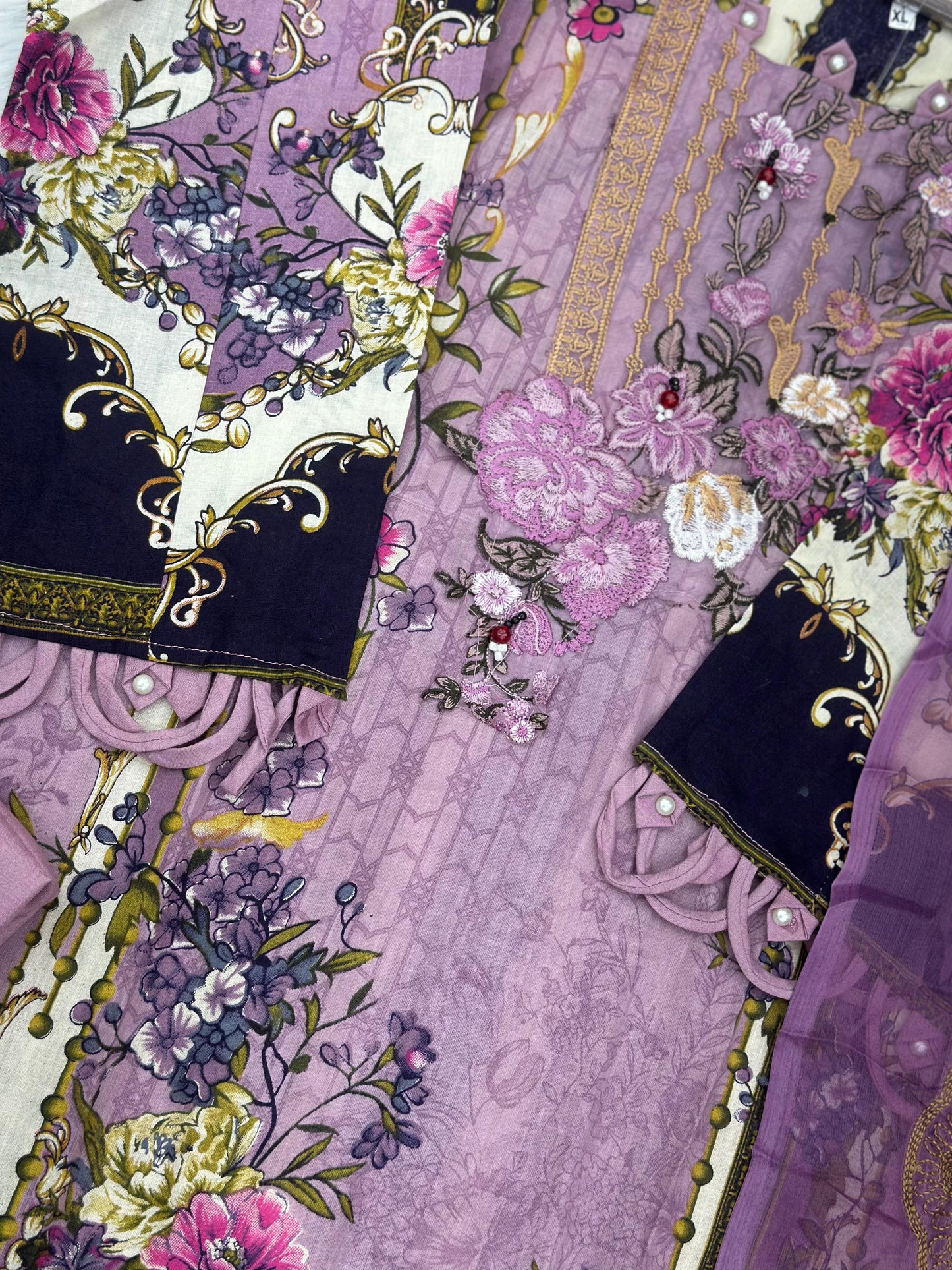 786 Readymade Jade Pakistani Floral Printed Lawn Suit