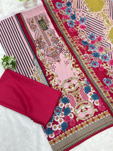1005 Unstitched Casual Lawn Suit