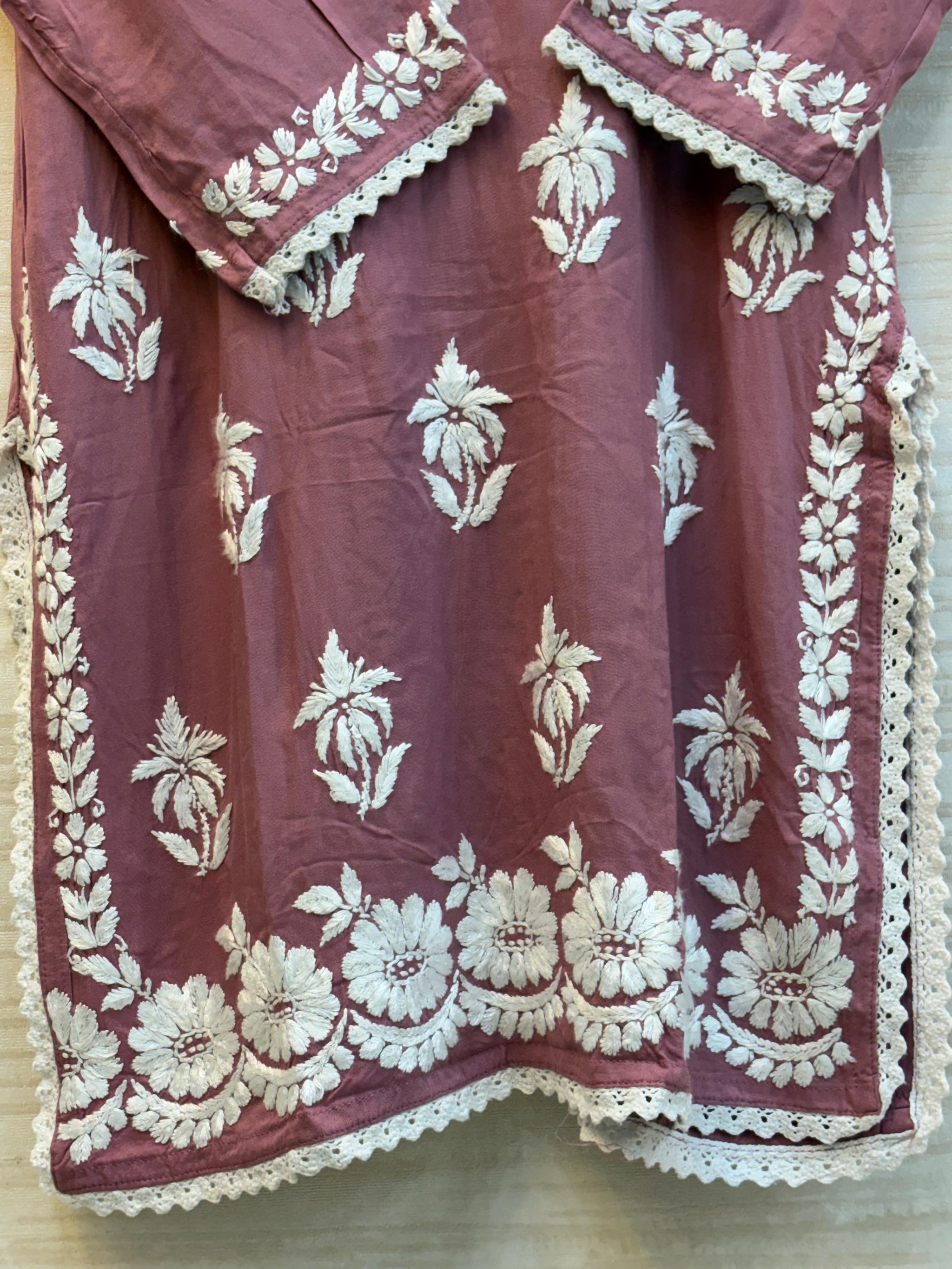 615 Lucknowi Gharara Set | Pink