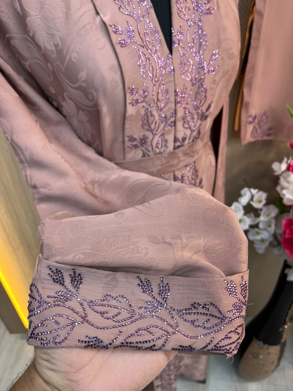 1124 The Premium Abaya - Rose Taupe