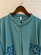 1202 Floral Patch Work Coord Set - Sage Green