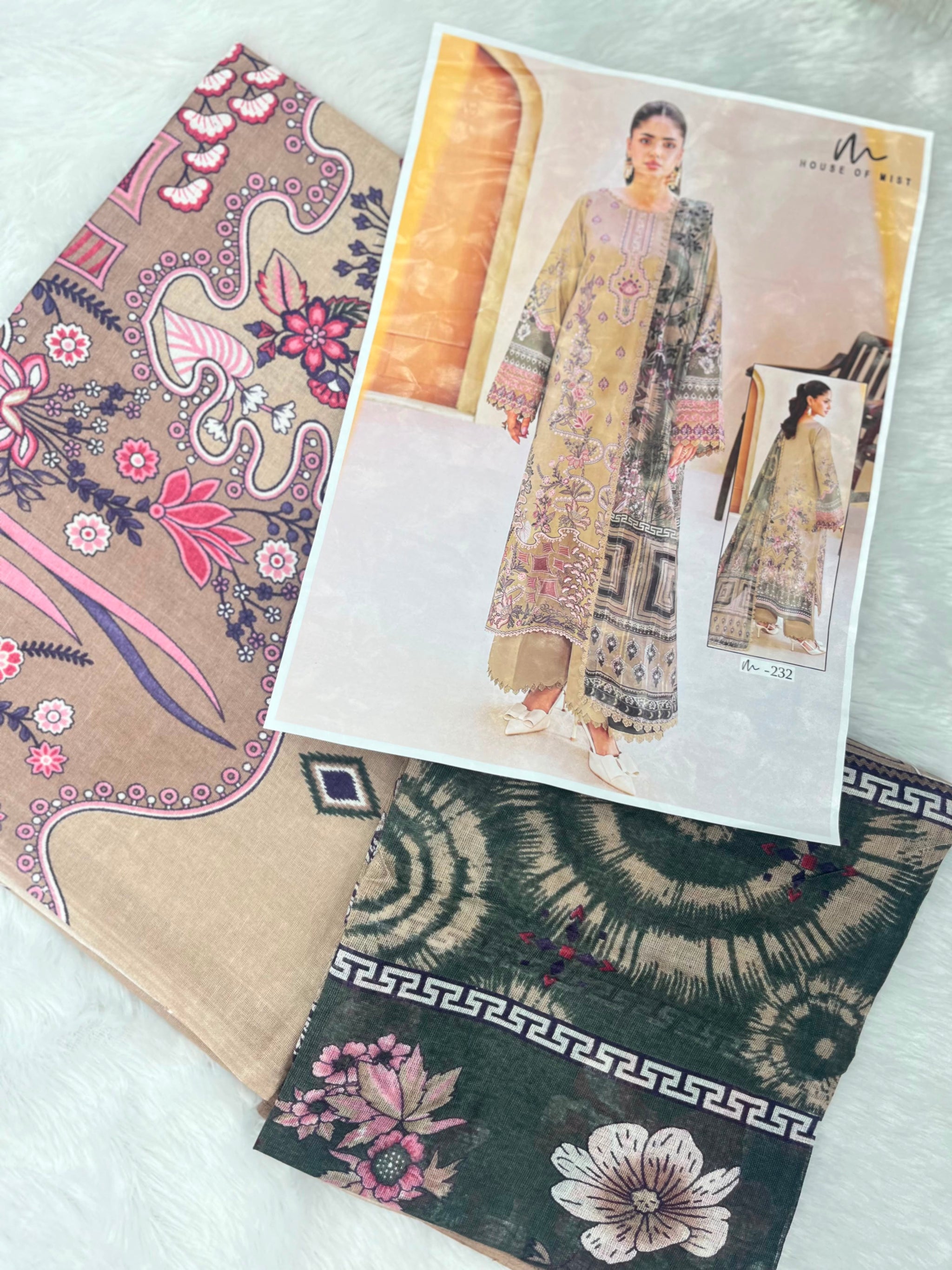 1018 Unstitched Casual Cotton Suit