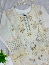 1433 Heavy Pakistani Partywear -  Off White