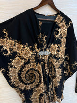 1201 Kaftan Coord Set - Black