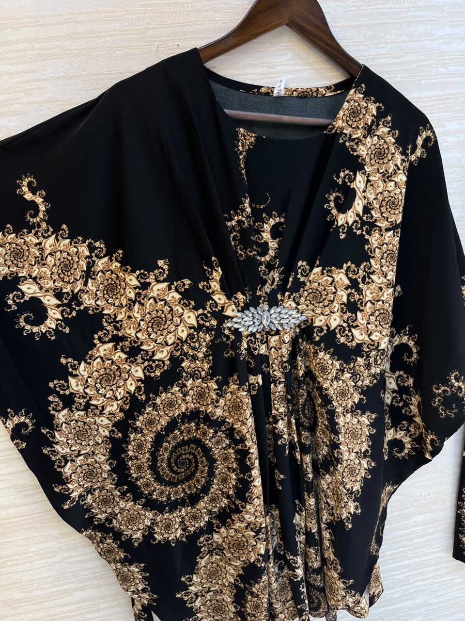 1201 Kaftan Coord Set - Black
