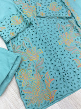 631 Premium Pakistani Lawn Suit - Aqua