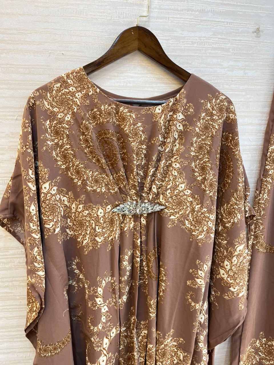 1201 Kaftan Coord Set - Mocha Brown