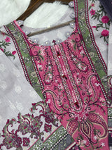 855 Readymade Pakistani Floral Embroidery Lawn Suit