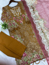 742 Readymade Jade Pakistani Floral Printed Lawn Suit