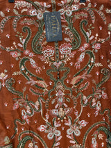 1484 Pakistani Unstitched Party Wear - Terracotta