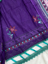 1451 Pakistani Embroidered Suit - Purple