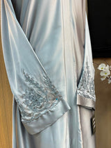 1122 The Premium Abaya - Ice Silver