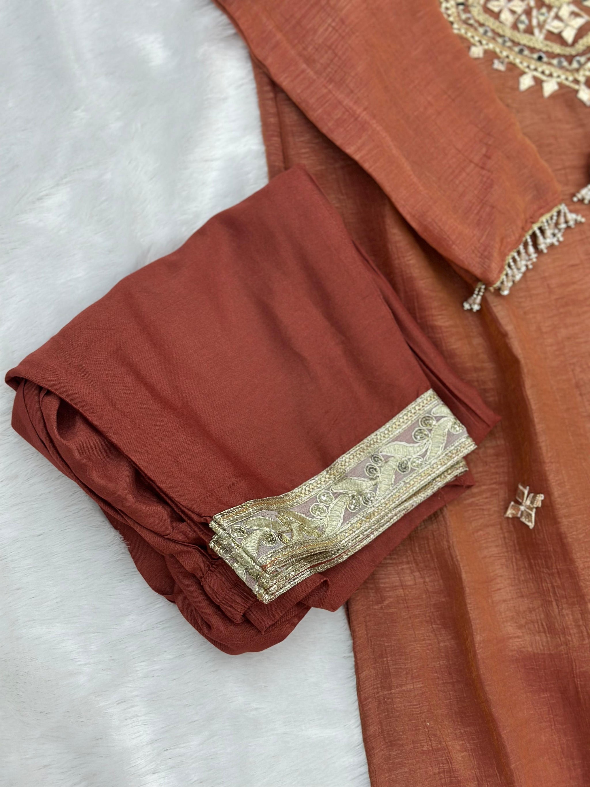 656 Regal Gota-Patti Georgette Set