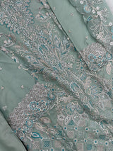 1430 Heavy Pakistani Partywear - Sky Blue