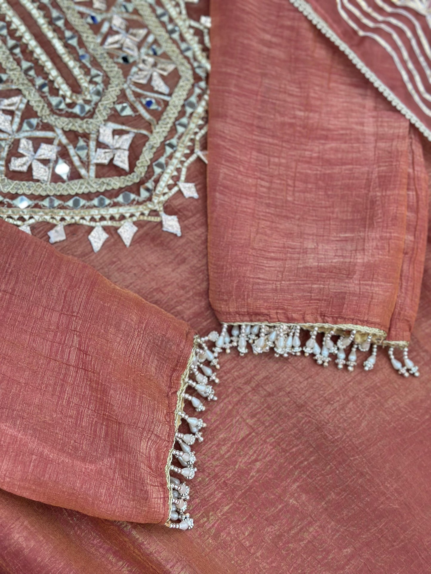 656 Regal Gota-Patti Georgette Set