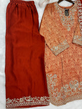 1423 Banarasi Readymade Suit - Orange