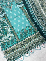 853 Readymade Pakistani Floral Embroidery Lawn Suit