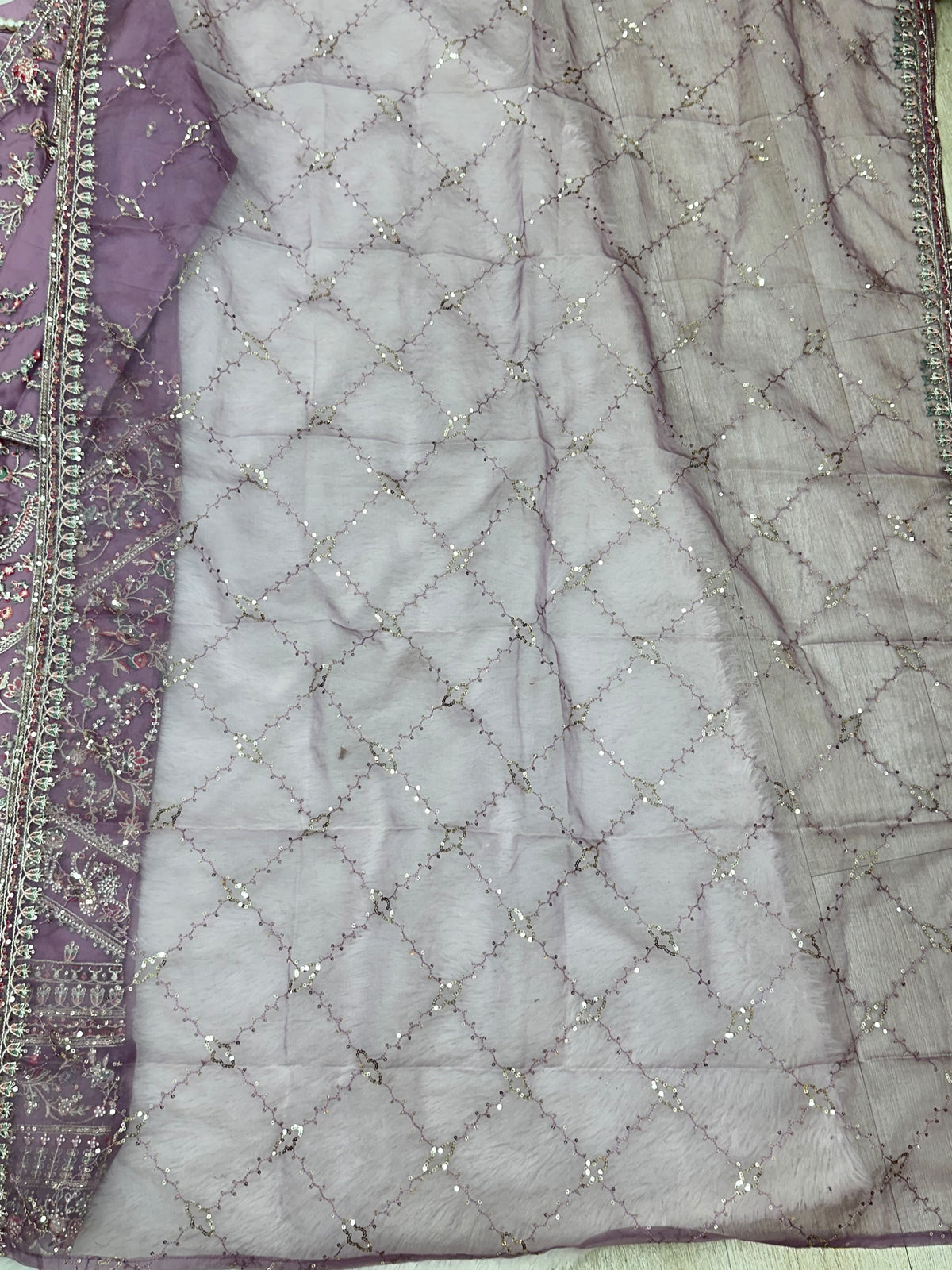 1434 Heavy Pakistani Partywear - Dusty Purple