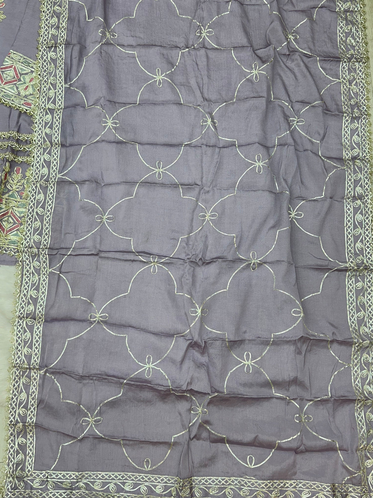 1435 Heavy Pakistani Partywear - Greyish Purple