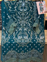 1782 Pakistani Unstitched Party Wear - Teal Green