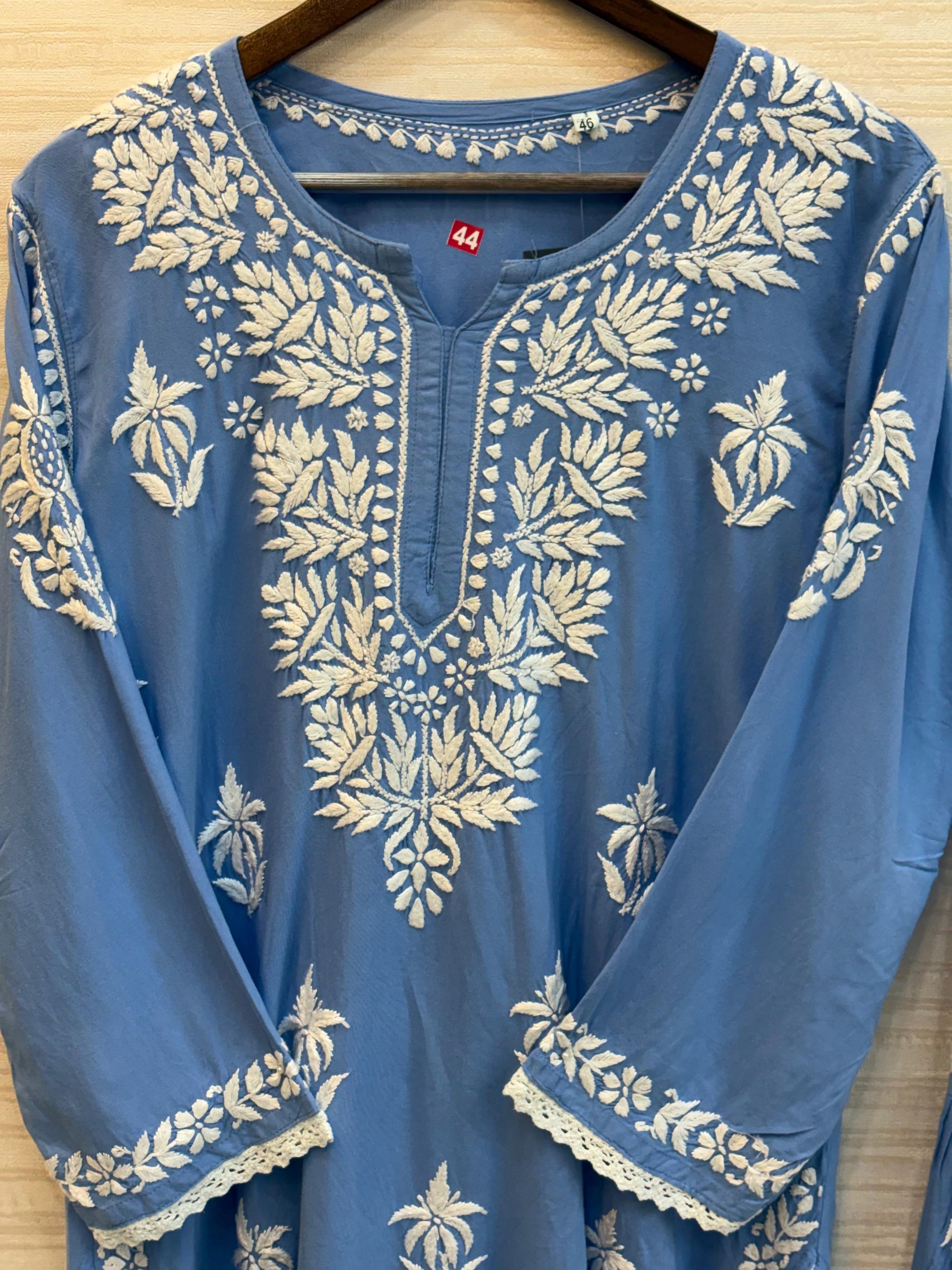 615 Lucknowi Gharara Set | Sky Blue