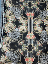 1449 Pakistani Embroidered Suit - Black