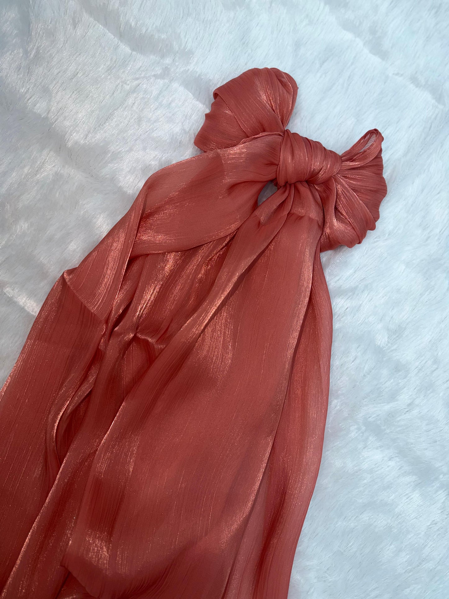 601 Organza Hijab - Rusty Orange