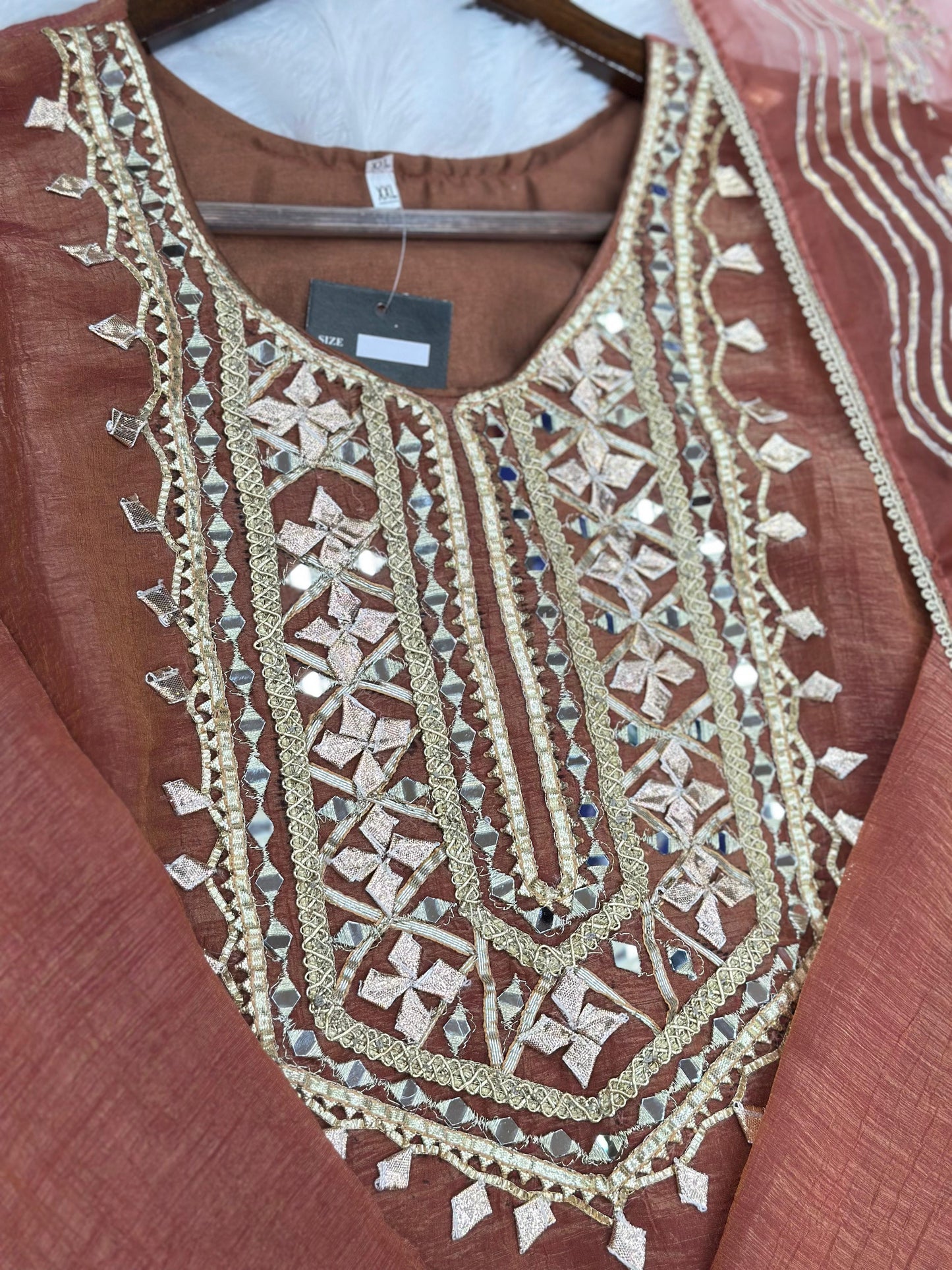 656 Regal Gota-Patti Georgette Set