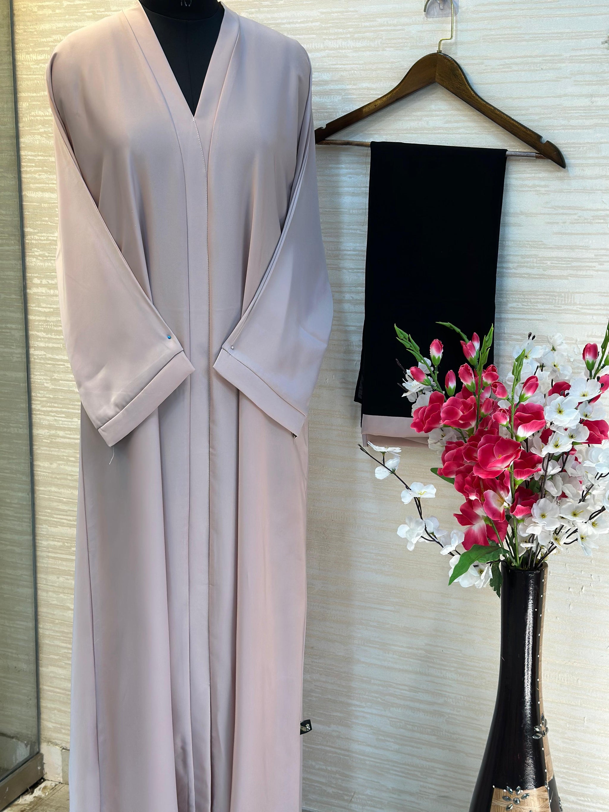 1112 The Premium Abaya - Dusty Rose