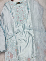 638 Mushk Farshi Set -  Powder Blue