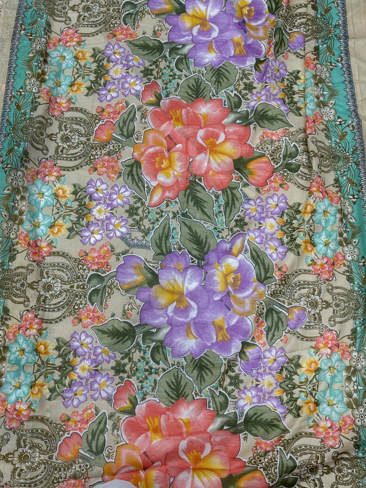 1449 Pakistani Embroidered Suit - Chiku