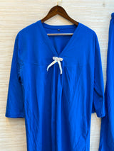 1044 Korean Bow Night Wear - Royal Blue