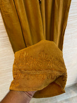 1205 Kashmiri Embroidered Coord Set - Mustard