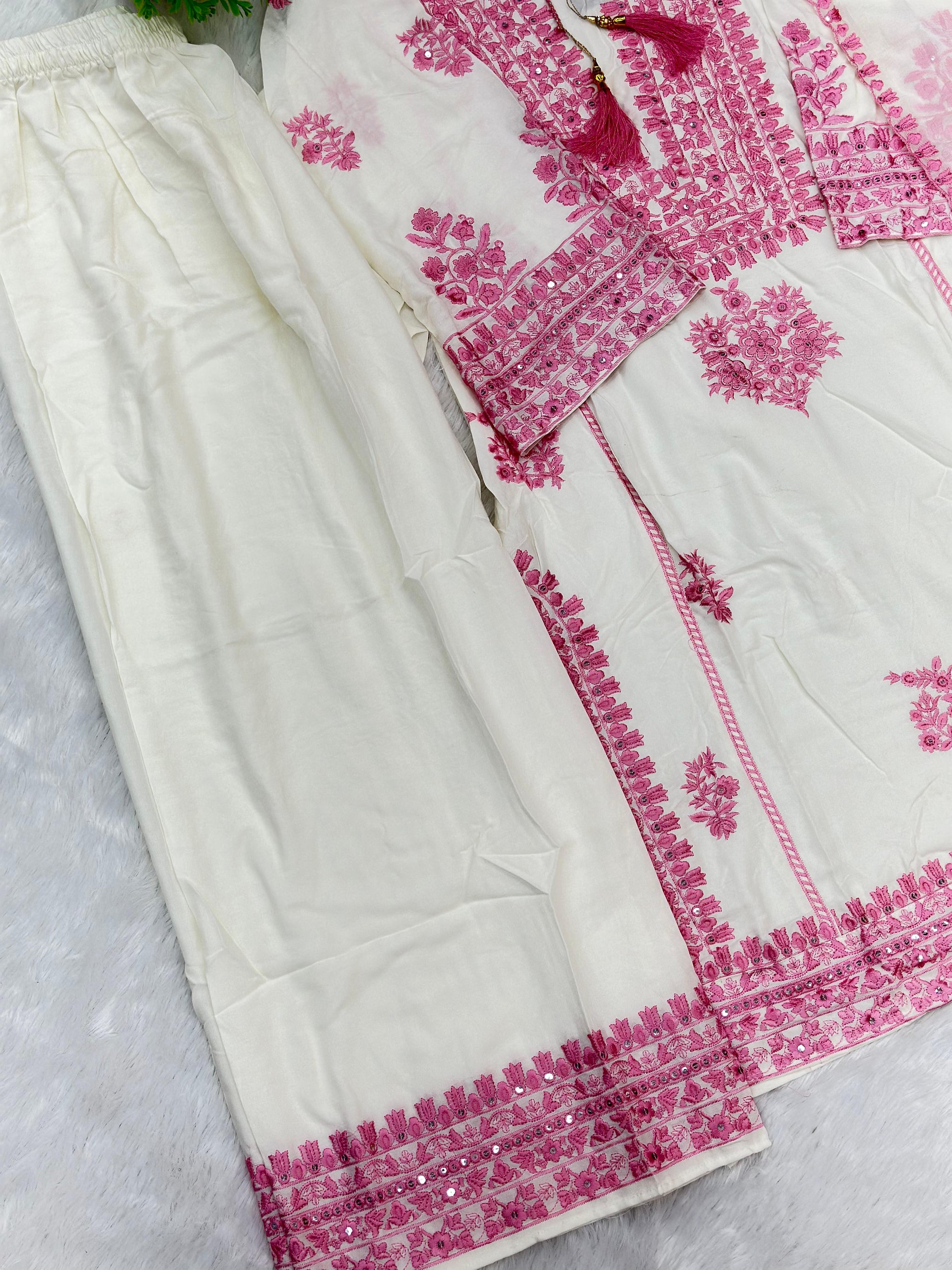 801 Readymade Pakistani Palazzo Coord-Set