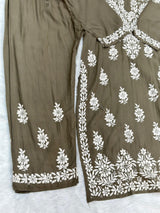 665 Lucknowi Palazzo Set - Gray