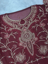 847 Ramsha | Dastak Luxury Chiffon Collection | Q-203 - Unstitched