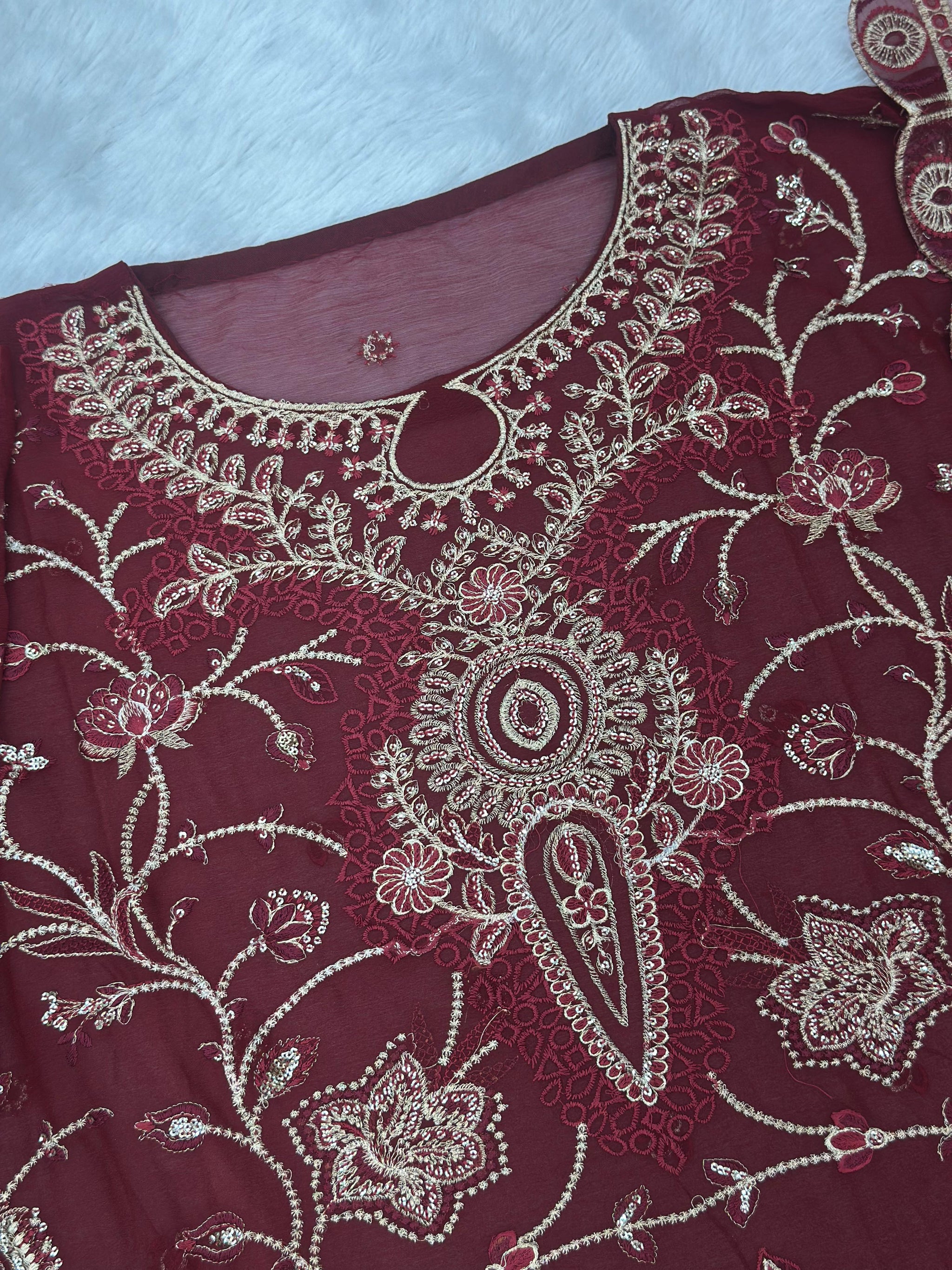 847 Ramsha | Dastak Luxury Chiffon Collection | Q-203 - Unstitched