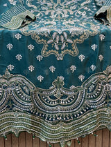1782 Pakistani Unstitched Party Wear - Teal Green