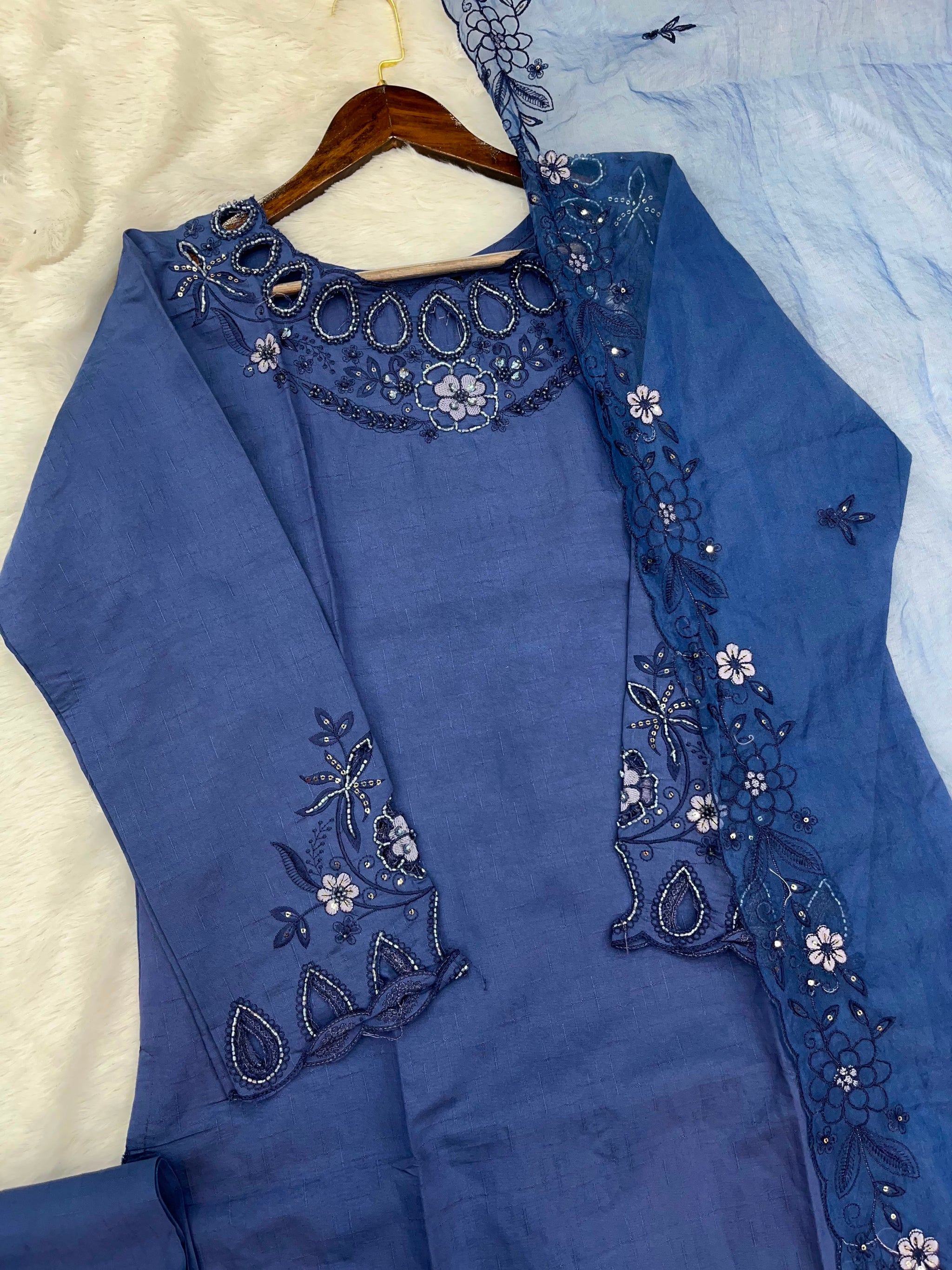 1148 Premium Pakistani Partywear - Royal Blue