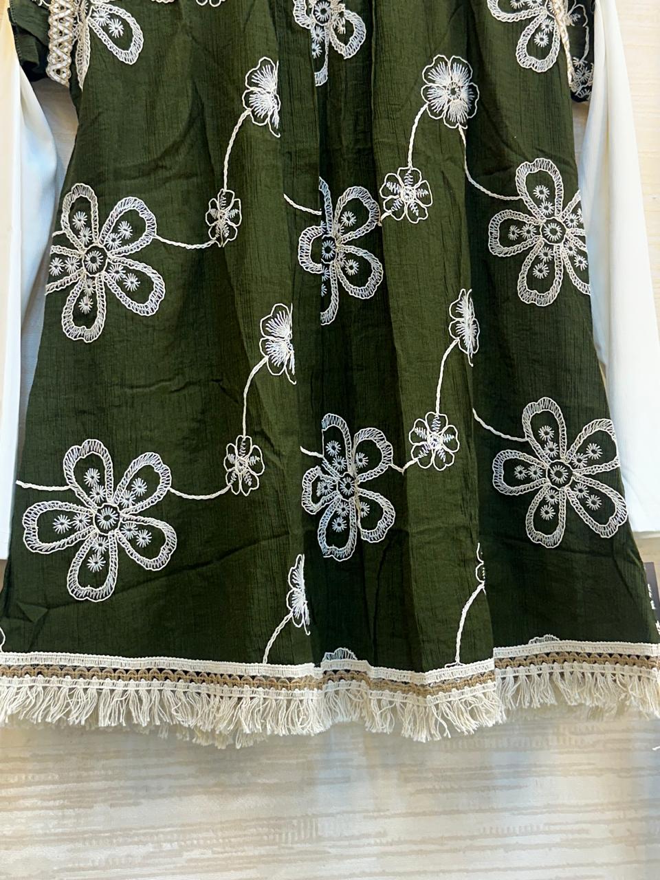 896 Flared Coord Set - Dark Green