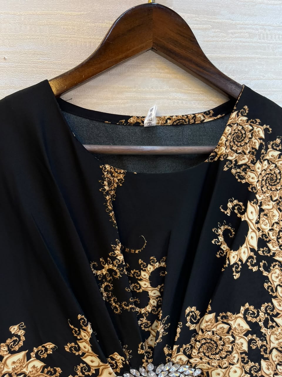 1201 Kaftan Coord Set - Black