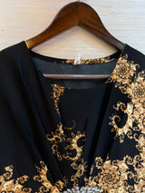 1201 Kaftan Coord Set - Black