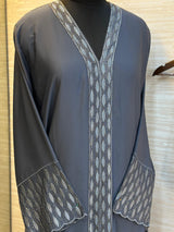 1113 The Premium Abaya - Steel Gray
