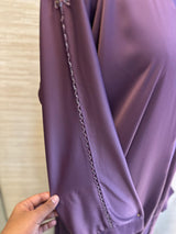 1114 The Premium Abaya - Lavender Gray