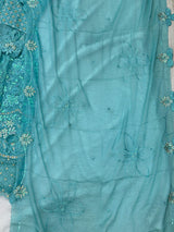 1433 Heavy Pakistani Partywear -  Aqua