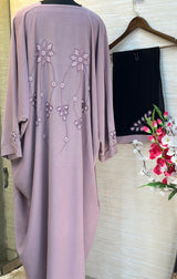 1116 The Premium Abaya - Lavender Gray
