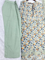 682 Pakistani Lawn Suit - Pista Green